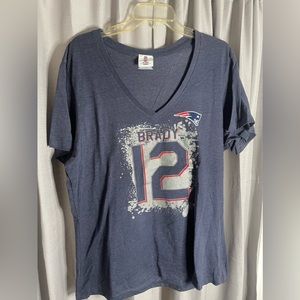 Blue NFL team patriots Brady short sleeve size XXL